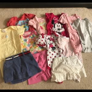 6-9 months baby girl shirts shorts and skirts